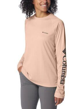 Columbia Women's Long Sleeve Sun Tee,  Peach Blossom